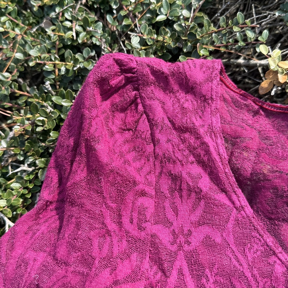Free People magenta dress with attached slip - Picture 2 of 15
